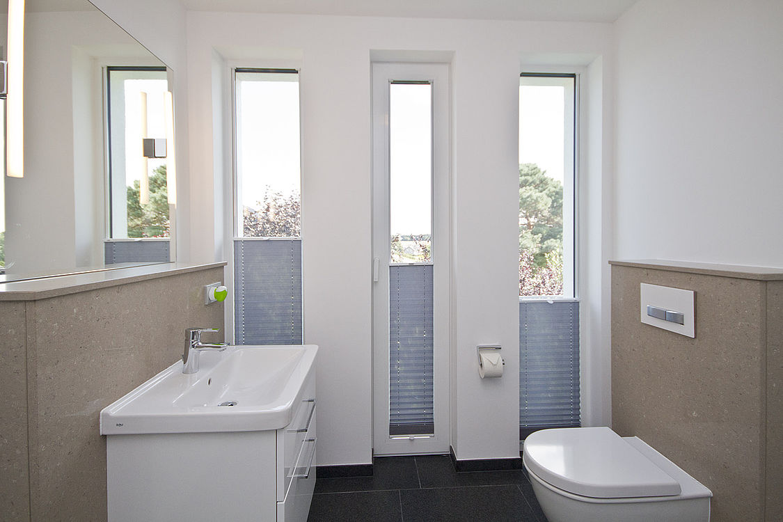 Caesarstone 4230 Shitake / Impala Scuro Badezimmer — Detail